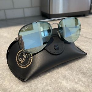 Ray-Ban▪️Aviator Reflective Green Sunglasses
